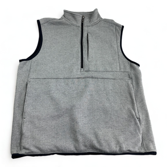 Duluth Trading Company Vest Adult MEDIUM Gray Black Half Zip - Picture 2 of 7